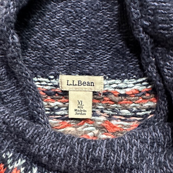 L.L. Bean Fair Isle Turtleneck Sweater - Picture 2 of 4